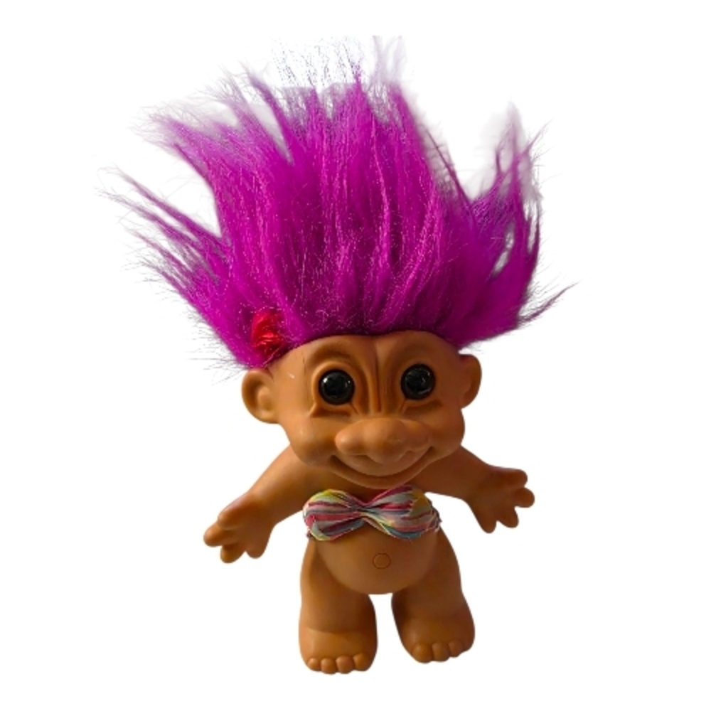 Trolls Figure with Bright Pink Hair